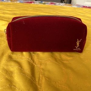 Red YSL Beauty Pouch